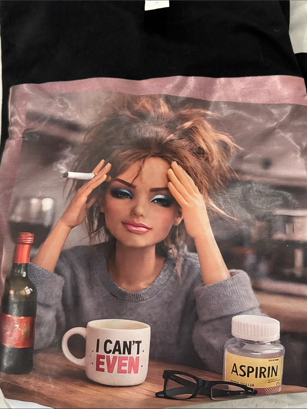 Bad Barbie Graphic Tee - Pink Accent